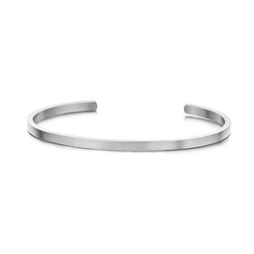 KM Stainless Steel Open CZ Bangle (3mm)
