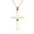 9kt Yellow Gold Cross With Birthstone Accent Pendant