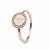 9kt Rose Gold Cubic Zirconia Round Ring (10mm Diameter)